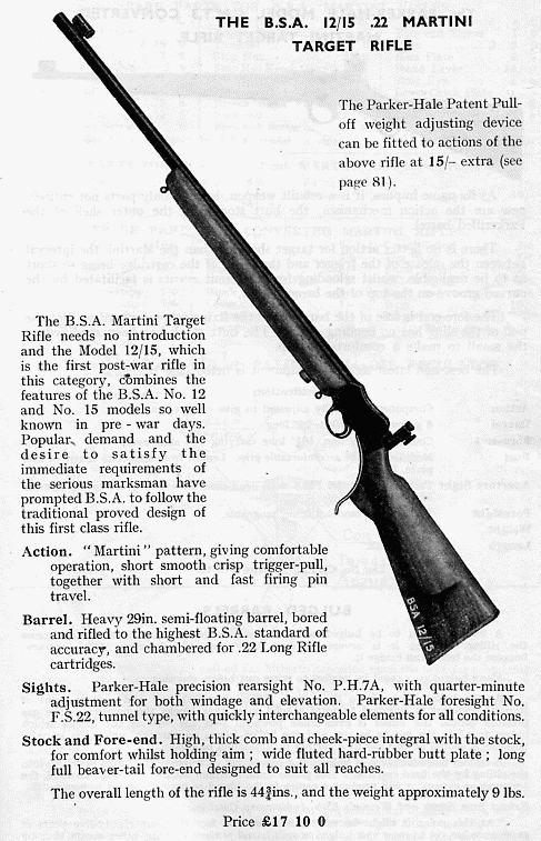 Parker Hale PH7A Sight Equivalent - for BSA Martini actioned target rifles