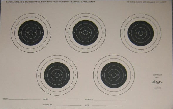 ARMY 50 FT SMALL BORE RIFLE TARGETS 4 pack 9.75" X 12" SHIPS QUICKLY! 00124 U.S 