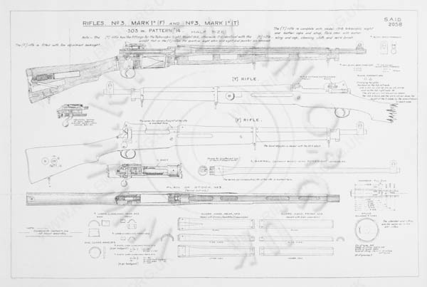 Enfield No.3(T) Mk.1* sniper rifle of WW1